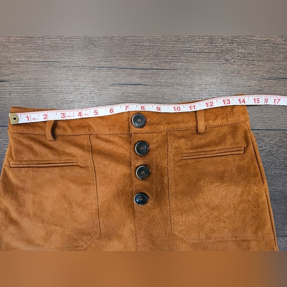 Zara TRF Collection Faux Suede Mini Skirt - SIZE M - Picture 14 of 16